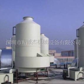 喷漆车间废气处理：喷淋水洗圆形塔